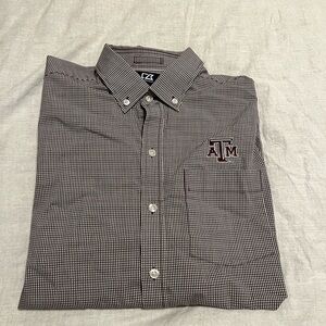 Texas A&M Long Sleeve Dress Shirt Button Up